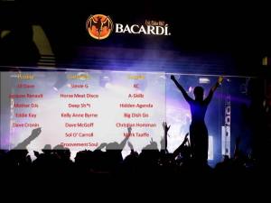 Bacardi Bar line up at Indiependence
