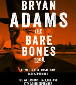 Bryan Adams has announced a date at the Royal Theatre, Castlebar on 16 September, 2014.
