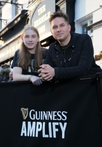 Picture by Darren Kidd / Press Eye. GUINNESS AMPLIFY GOES LIVE IN ULSTER Jonny Quinn, drummer with global sensation, Snow Patrol, and founder of Polar Patrol Publishing takes time out to catch up Chris Hanna of electronic music act UNKNWN, ahead of his gig at The Errigle as part of Guinness Amplify Live Surprise gig in Ulster. UNKNWN shared the stage with two of most highly acclaimed musicians of 2014, Disclosure and Duke Dumont who played surprise performances.
