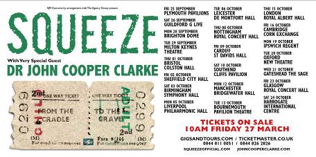 Squeeze announce "From The Cradle To The Grave Tour", plus first album of new material for 17 years.