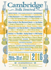 Cambridge Folk Festival poster 2016