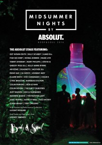 Absolut Body Soul 2016 Line-Up