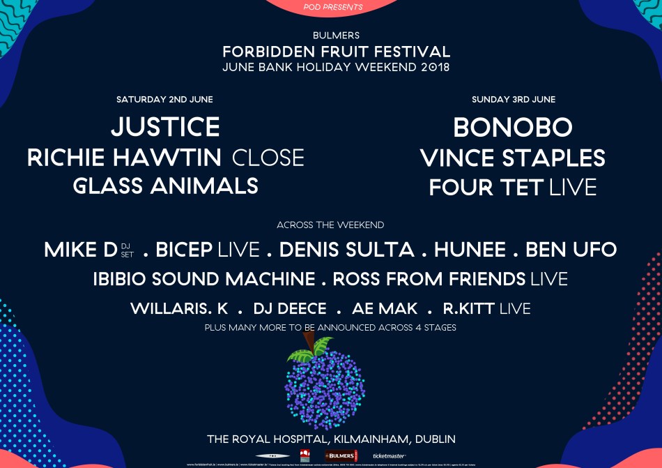 Forbidden Fruit day-by-day line up for 2018.